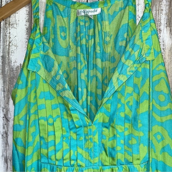 Escapada Green & Blue Sleeveless Blouse - Picture 5 of 6